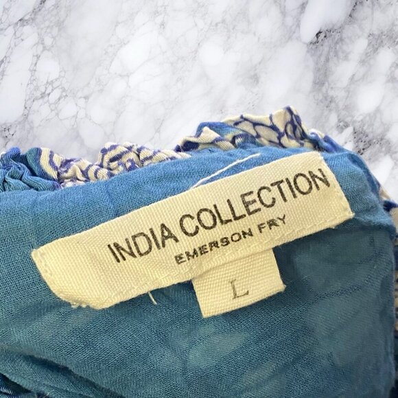 Emerson Fry India Collection Frances 3 Frill Dress - Peace Sky Blue - Picture 4 of 11